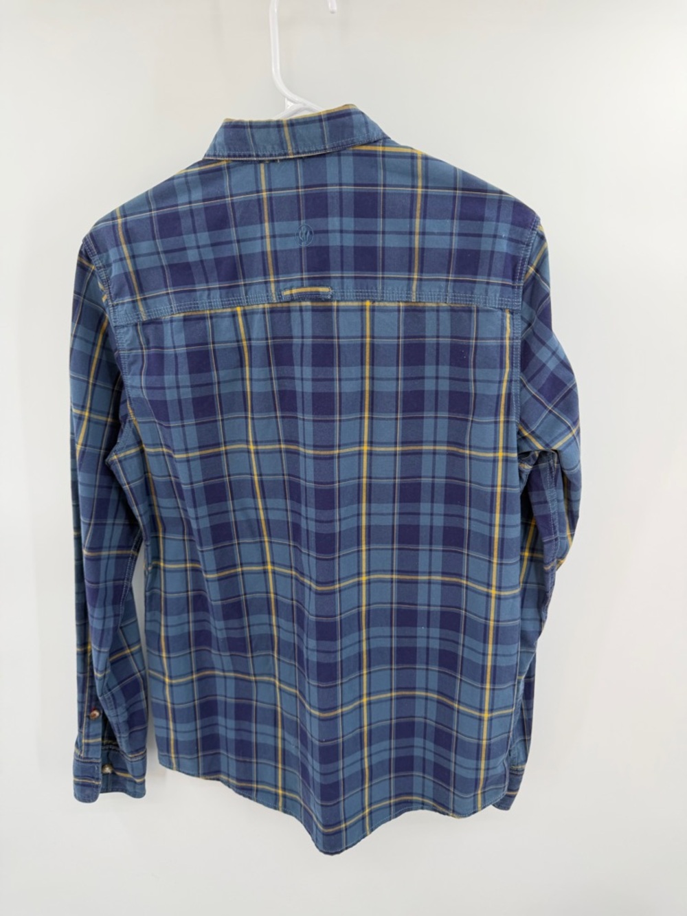 Fatface 100% Cotton Casual Button Down Shirt Blue Yellow Plaid Small - Picture 2 of 5